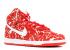 Nike SB Dunk High Prm Raw Meat Challenge Wit Rood 313171-616