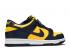 Nike SB Dunk Low Gs Michigan 2021 Maize Midnight Navy Varsity Oranye Putih Total CW1590-700
