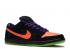 Nike Sb Dunk Low Pro Night Of Mischief Court Ungu Volt Hitam Oranye Total BQ6817-006
