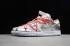 Off-White x Nike SB Dunk Low LTHR OW Silver White Red CT0856-800