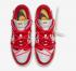 Kırık Beyaz x Nike SB Dunk Low Üniversitesi Kırmızı Kurt Gri CT0856-600 .