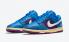 Undefeated x Nike SB Dunk Low SP 5 On It Dunk vs AF1 Signal Blue Night Purple DH6508-400