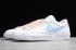 2019 Nike Bayan Blazer Düşük PRM Beyaz Psişik Mavi Sunset Haze AV9370 104,ayakkabı,spor ayakkabı