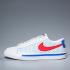 Nike Blazer Low Lifestyle-Schuhe, ganz in Weiß und Rot, 371760-109