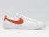 Naisten Nike Blazer Low Premium White Orange Casual Lifestyle -kengät 454471-118