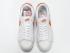 sapatos femininos Nike Blazer Low Premium Branco Laranja Casual 454471-118