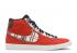 Nike Ben Simmons X Blazer Mid Premium Plaid Habanero Biały Czarny Czerwony CJ9782-600