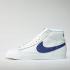 Nike Blazer Mid Lifestyle Chaussures Blanc Bleu