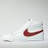 Nike Blazer Mid Lifestyle Chaussures Blanc Rouge