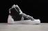 Sacai x Nike SB Blazer Mid White Black Wolf Grey Sepatu Lari BV0062-002