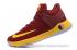 Nike Zoom KD Trey 5 IV ไวน์สีแดงสีเหลืองรองเท้าบาสเก็ตบอลผู้ชาย EM