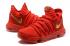 Nike Zoom KD X 10 tênis masculino de basquete chinês vermelho dourado