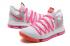 Nike Zoom KD X 10 Heren Basketbalschoenen Lichtgrijs Roze