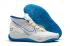 รองเท้าบาสเก็ตบอล Nike Zoom KD 12 EP White Blue Yellow Kevin Durant ใหม่ AR4230-145