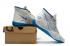 nuevos zapatos de baloncesto Nike Zoom KD 12 EP blanco azul amarillo Kevin Durant AR4230-145
