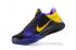 Nike Zoom Kobe V 5 Low Colorido Preto Roxo Amarelo Homens Tênis de Basquete 386429-071