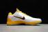 Nike Zoom Kobe V Summite לבן שחור צהוב נעלי כדורסל 386430-104