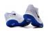 Nike Zoom Kyrie III 3 รองเท้าบาสเก็ตบอลผู้ชายสีขาวสีน้ำเงิน Flyknit