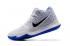 Nike Zoom Kyrie III 3 รองเท้าบาสเก็ตบอลผู้ชายสีขาวสีน้ำเงิน Flyknit