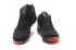 Nike Kyrie 4 Halloween Negro Metálico Plata Zapatos de baloncesto naranja brillante 943806 010