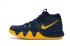 Nike Zoom Kyrie 4 Men Basketball Shoes Deep Blue Yellow