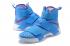 Nike Lebron Soldier 10 EP X Hommes Blanc Bleu Chaussures de basket-ball Hommes 844374-410