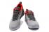 Nike Zoom Witness II 2 รองเท้าบาสเก็ตบอลผู้ชายสีเทาสีดำสีแดง