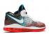 Nike Zoom Lebron 8 V 2 Low Retro Miami Night 2021 Niebieskie Szklane Białe Czerwone Solar DJ4436-100