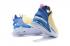 2020 Nike Zoom Lebron 18 XVIII Amarelo Creme Azul King James Tênis de basquete Data de lançamento AQ9999-405