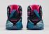 Nike LeBron 12 - 23 Chromosomen Zwart Roze Pow Blue Lagoon 684593-006