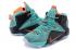 Nike Zoom Lebron XII 12 Chaussures de basket Homme Vert Noir Orange Jaune