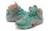 Giày bóng rổ nam Nike Zoom Lebron XII 12 Xanh cam Bạc