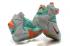 Мужские баскетбольные кроссовки Nike Zoom Lebron XII 12 Зеленый Оранжевый Серебристый