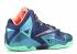 Lebron 11 Miami Vs Akron Blue Pink Brave Mineral Green Atomic Teal Glow 616175-400