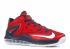 Max Lebron 11 Low Independence Day University White Red Obsidian 642849-614