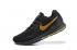 Nike Air Zoom Pegasus 34 Cuir Noir Métal Or Hommes Chaussures de Course Baskets 831351