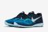 Nike Flyknit Lunar 3 黑色藍潟湖男款跑步鞋 698181-004