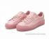 Zapatos casuales PUMA Suede Platform dorado rosa para mujer 364040-09
