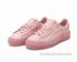 PUMA Suede Platform Gold Pink Womens Casual Shoes 364040-09