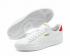 Puma Smash V2 Leather L Tênis Branco Vermelho Sapatos Casuais 365215-09