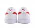 Puma Smash V2 Leather L Tênis Branco Vermelho Sapatos Casuais 365215-09