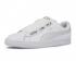 Puma Dames Basket Heart Oceanaire Dames Sneaker Leren Schoenen Wit 366443-02