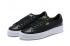 Puma Womens Basket Platform Core Black Gold White Womens Shoes 364040-03