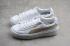 Puma Womens Platform Trace Varsity Branco Metálico Ouro Feminino Sapatos 367728-02