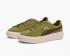 sapatos femininos PUMA Basket Suede de alta qualidade verde branco 365828-04