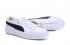 Unisex Puma Basket Platform Core White Black Gold Shoes 364040-05