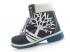 Black White Timberland Custom Boots For Men