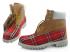 Mens Timberland Custom Boots Buberry Wheat Red White