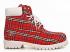 Timberland Mens Custom Varsity Boots Red White