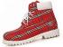 Timberland Mens Custom Varsity Boots Red White